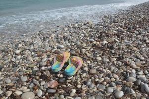 chaussons de corail pour nager dans la mer Egée photo