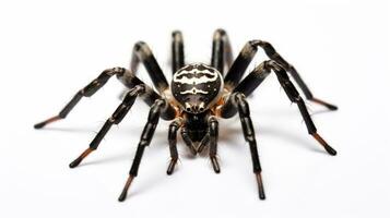 ai généré photo de zèbre araignée isolé sur blanc Contexte. génératif ai