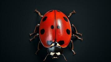 ai généré photo de coccinelle isolé sur blanc Contexte. génératif ai