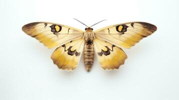 ai généré photo de sauter haricot papillon de nuit isolé sur blanc Contexte. génératif ai