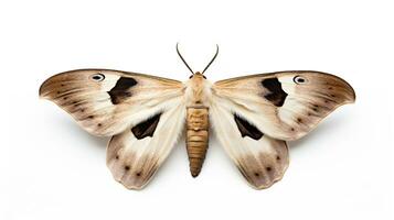 ai généré photo de sauter haricot papillon de nuit isolé sur blanc Contexte. génératif ai
