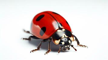 ai généré photo de coccinelle isolé sur blanc Contexte. génératif ai