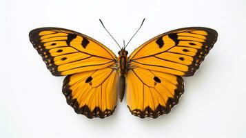 ai généré photo de papillon isolé sur blanc Contexte. génératif ai