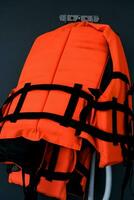 Orange la vie veste. personnel flottation dispositif photo