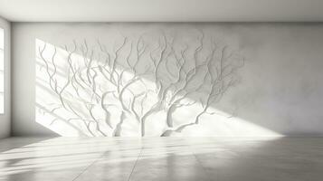 ai généré lumière brillant de arbre branches dans le style de ambiant occlusion photo