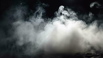 noir Contexte avec gris fumée une horreur ambiance, génératif ai. photo