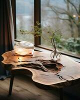 ai généré une table avec une plante séance dans le table Haut photo