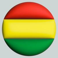 3d drapeau de Bolivie sur cercle photo