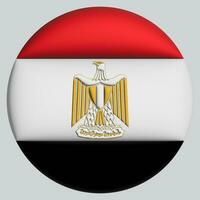 3d drapeau de Egypte sur cercle photo