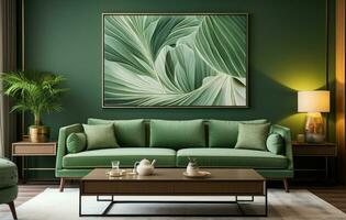ai généré moderne art inspiré meubles et intérieur pour une luxe Hôtel photo