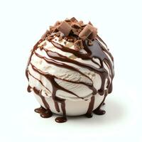 ai généré Chocolat la glace crème Balle réel photo photoréaliste