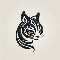 ai généré tribal logo de une chat. génératif ai photo