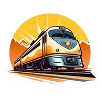 ai généré photo de logo de une train. génératif ai