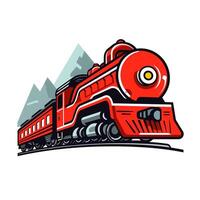 ai généré dessiné à la main logo de une train. génératif ai photo