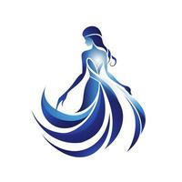 ai généré abstrait logo de Princesse dans bleu. génératif ai photo