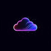 ai généré une futuriste logo de une nuage. génératif ai photo