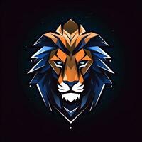 ai généré une futuriste logo de une Lion diriger. génératif ai photo