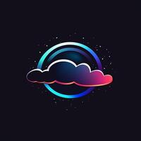 ai généré une futuriste logo de une nuage. génératif ai photo