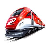 ai généré 3d logo de une train. génératif ai photo