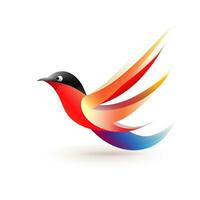 ai généré 3d logo de une oiseau. génératif ai photo