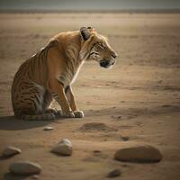 ai généré sibérien tigre, panthera Tigre Tigre. génératif ai photo