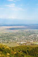 vue alazan vallée dans kakheti Région de signagi photo