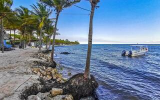 playa del Carmen quintana roo Mexique 2023 bateaux yachts navire catamaran jetée plage playa del Carmen Mexique. photo