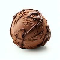 ai généré Chocolat la glace crème Balle réel photo photoréaliste