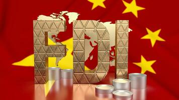 le or IDE sur Chine drapeau Contexte pour affaires 3d le rendu. photo
