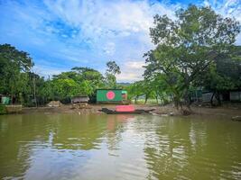 le terre de rouge et vert. photo