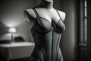 ai généré sensuel lingerie sur une mannequin. ai génératif photo