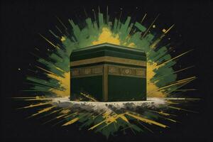 ai généré illustration de islamique saint kaaba. génératif ai photo