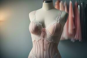 ai généré sensuel lingerie sur une mannequin. ai génératif photo