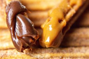 churros au chocolat et dulce de leche brésil photo