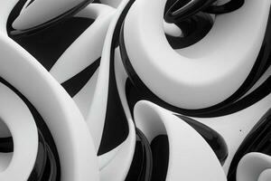 ai généré 3d le rendu luxe blanc et noir abstrait Contexte. pro photo