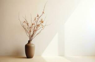 ai généré une vase de certains branche des arbres photo