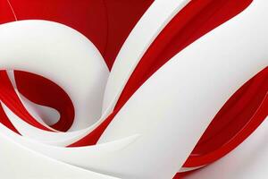 ai généré 3d le rendu luxe blanc et rouge abstrait Contexte. pro photo