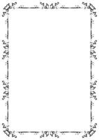 Cadre et frontière élément avec ancien style diviseur. décoratif ornement conception pour page, cadre, modèle, papier, Nouveau année carte, certificat, mariage invitation. photo