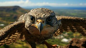 ai généré hibou oiseau fermer nuit animal la nature faune photo