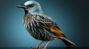 ai généré étourneau oiseau bleu animal faune photo