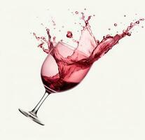 ai généré rouge du vin verser eau, photo