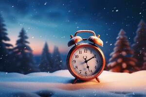 ai généré Noël alarme l'horloge photo