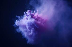 ai généré une photo de une violet coloré et bleu bleu lumière à venir de une feu d'artifice,