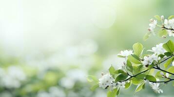 ai généré printemps vert Prairie Contexte avec copie espace photo