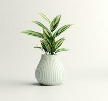 ai généré plante dans une blanc vase photo