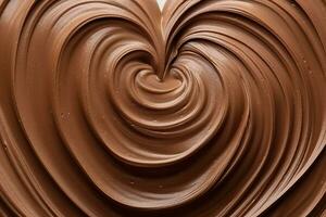 ai généré Chocolat la glace crème texture. photo