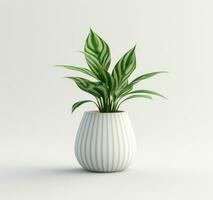 ai généré plante dans une blanc vase photo