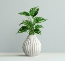 ai généré plante dans une blanc vase photo