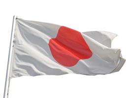 drapeau japonais isolé photo