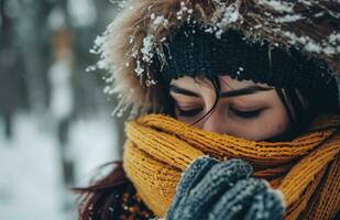 ai généré hiver est ici, donc Pourquoi faire gens avoir le grippe photo